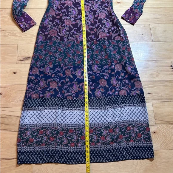 CAbi Multicolor Floral Long Sleeve Maxi Dress | Size Medium - Picture 6 of 11